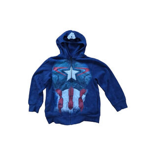 Marvel cardigan‎ zip Toddler Blue Full Zip Marvel Captain America Medium A001820